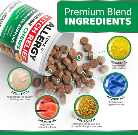 Dog Allergy Support Chews – 240 Count - YUMA'S