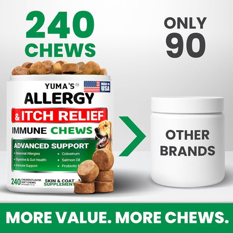 Dog Allergy Support Chews – 240 Count - YUMA'S