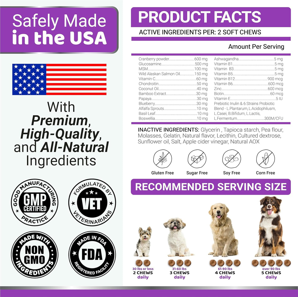 Dog Daily Multivitamin Chews - 170 count - YUMA'S