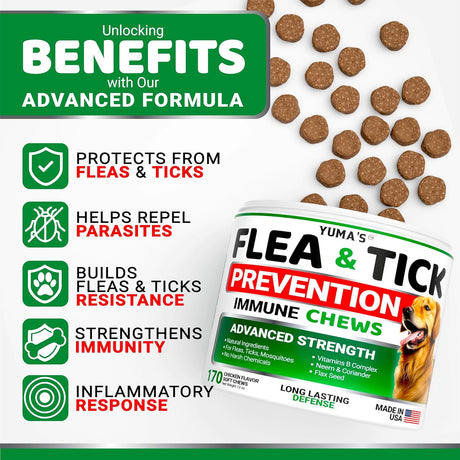 Flea & Tick Defense for Dogs – 170 Chewables - YUMA'S
