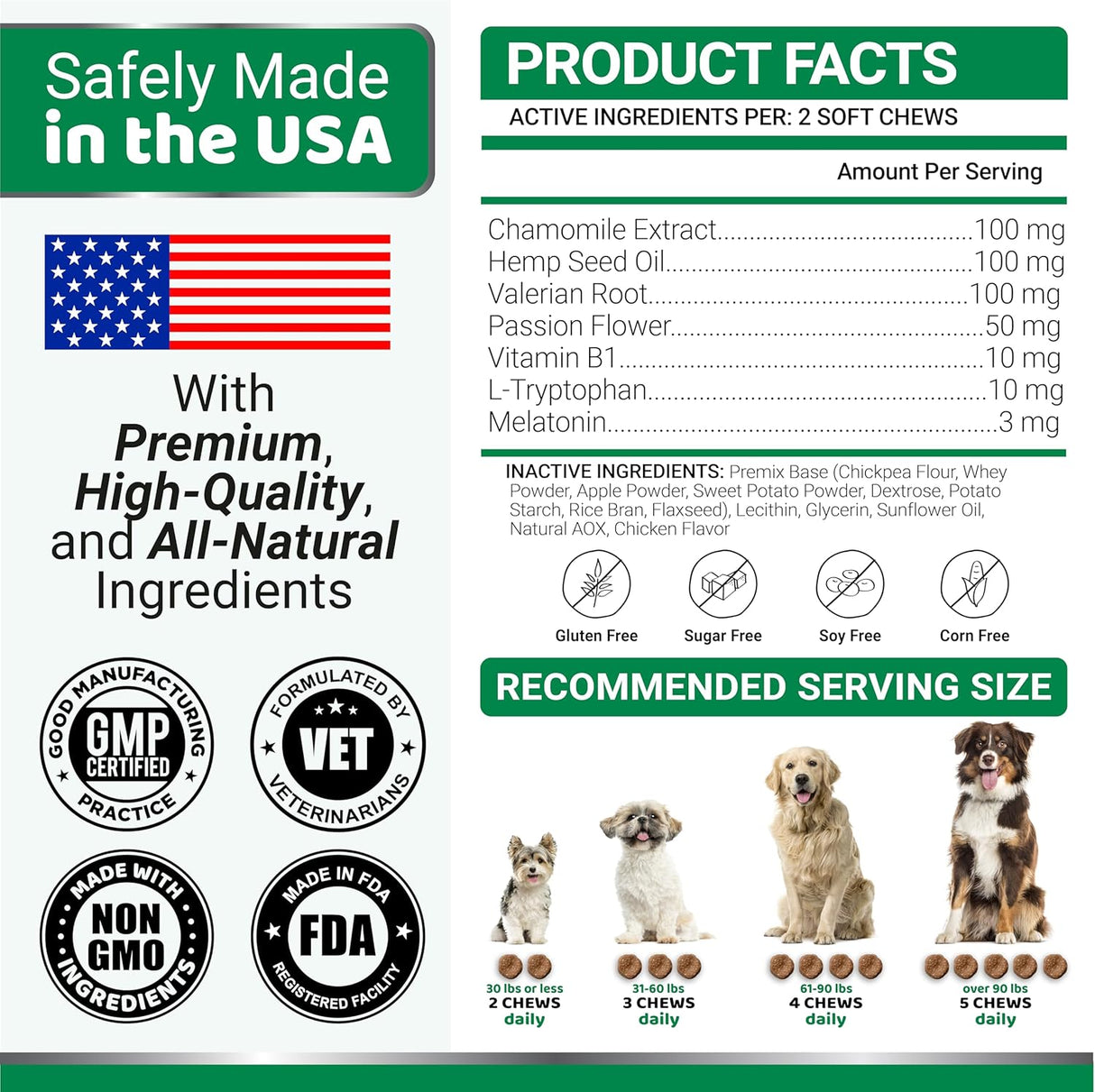 (2 Pack) Hemp Calming Chews for Dogs – 340 Chews - YUMA'S