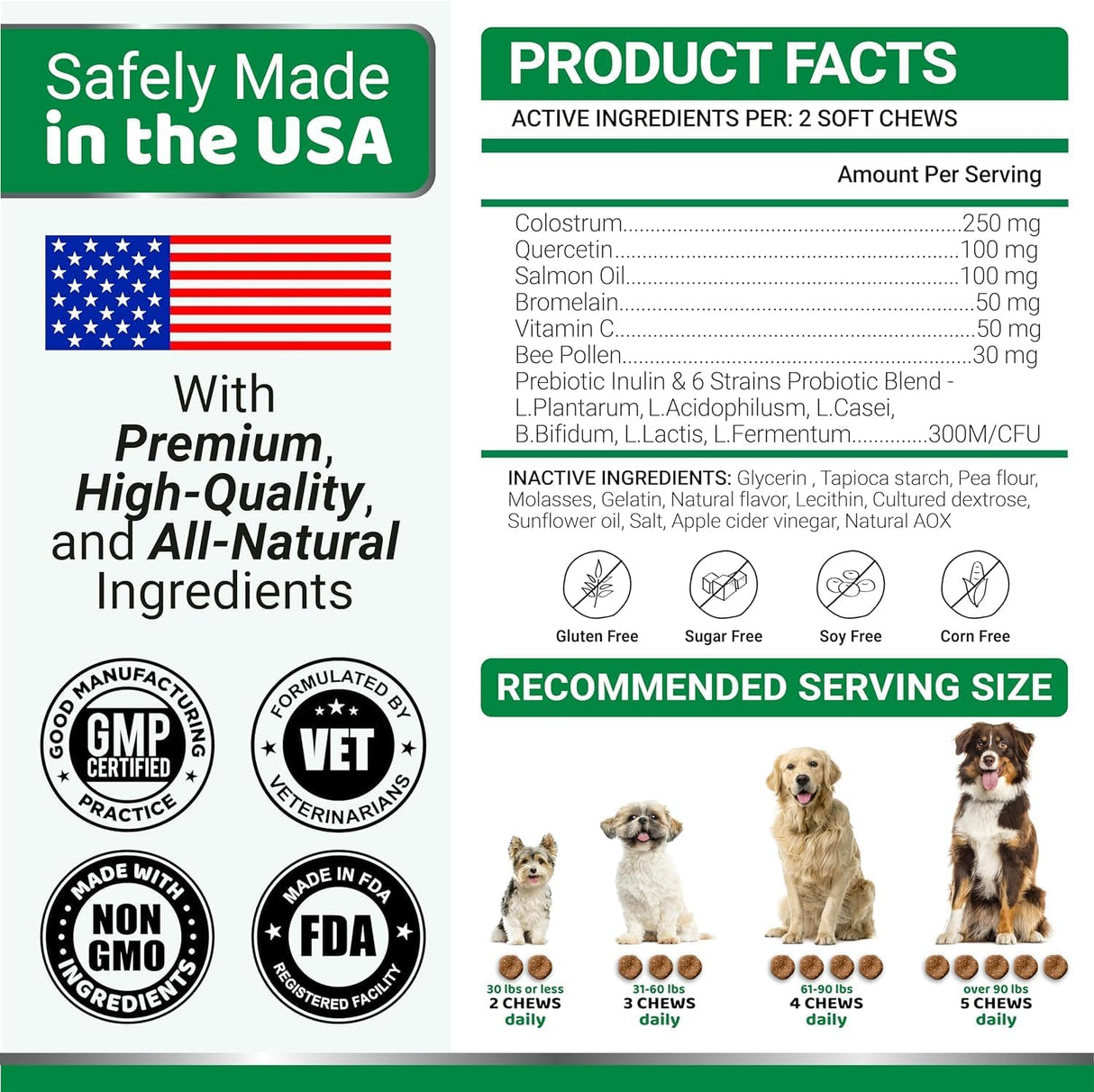 (2 Pack) Dog Allergy Chews — 340 Soft Chews - YUMA'S