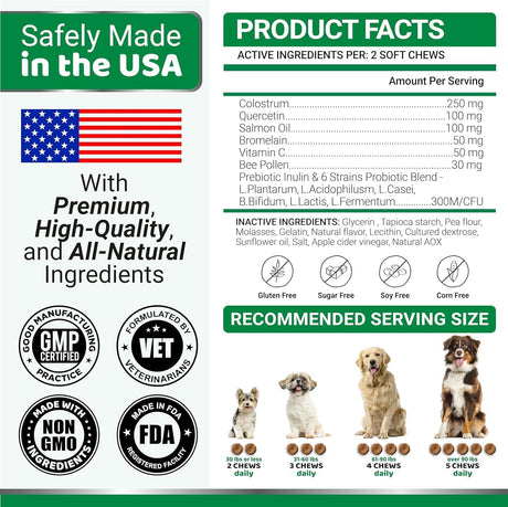 (2 Pack) Dog Allergy Chews — 340 Soft Chews - YUMA'S