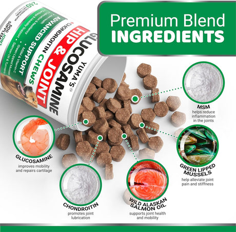 Glucosamine for Dogs - 240 Chews - YUMA'S