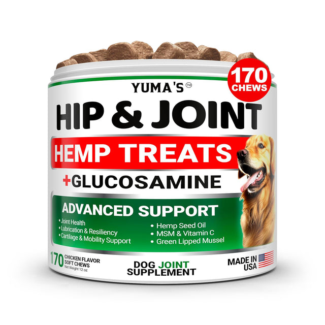 Hemp Hip and Joint Support with Glucosamine for Dogs - YUMA'S